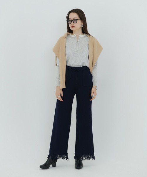 TINA:JOJUN(ティーナジョジュン)の「フリンジ ニットパンツ TINA:JOJUN(その他パンツ・レディース・ネイビー/ピンク・S/M)」の9枚目の写真