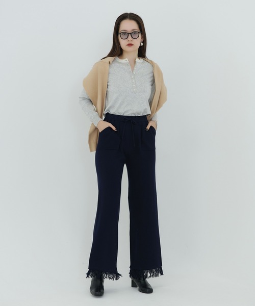 TINA:JOJUN(ティーナジョジュン)の「フリンジ ニットパンツ TINA:JOJUN(その他パンツ・レディース・ネイビー/ピンク・S/M)」の12枚目の写真