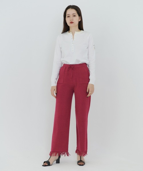 TINA:JOJUN(ティーナジョジュン)の「フリンジ ニットパンツ TINA:JOJUN(その他パンツ・レディース・ネイビー/ピンク・S/M)」の8枚目の写真