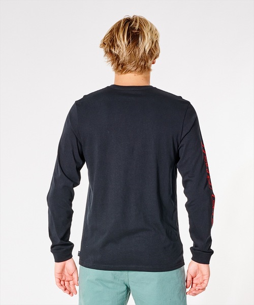 rip curl(リップカール)の「【RIPCURL(リップカール)】FADE OUT ICON/袖プリントロゴ長袖ロンT(Tシャツ/カットソー・メンズ・ブラック/ナチュラル/ピンク系その他/プラム/ブラック×ピンク/ブルー系その他・MEDIUM/LARGE/X-LARGE/SMALL/X-SMALL)」の8枚目の写真