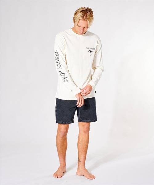 rip curl(リップカール)の「【RIPCURL(リップカール)】FADE OUT ICON/袖プリントロゴ長袖ロンT(Tシャツ/カットソー・メンズ・ブラック/ナチュラル/ピンク系その他/プラム/ブラック×ピンク/ブルー系その他・MEDIUM/LARGE/X-LARGE/SMALL/X-SMALL)」の11枚目の写真