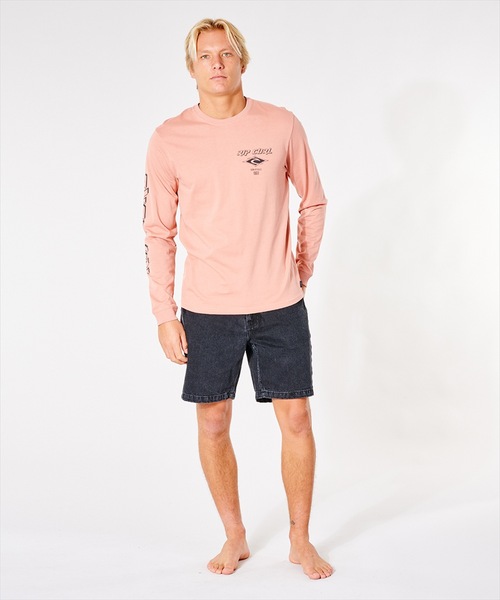 rip curl(リップカール)の「【RIPCURL(リップカール)】FADE OUT ICON/袖プリントロゴ長袖ロンT(Tシャツ/カットソー・メンズ・ブラック/ナチュラル/ピンク系その他/プラム/ブラック×ピンク/ブルー系その他・MEDIUM/LARGE/X-LARGE/SMALL/X-SMALL)」の9枚目の写真