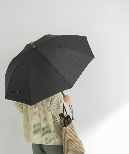 URBAN RESEARCH（アーバンリサーチ）の「『晴雨兼用』バンブーパラソル（長傘・レディース・イエロー/ドット/ブラック・-）」の2枚目の写真