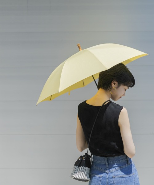 URBAN RESEARCH（アーバンリサーチ）の「『晴雨兼用』バンブーパラソル（長傘・レディース・イエロー/ドット/ブラック・-）」の8枚目の写真