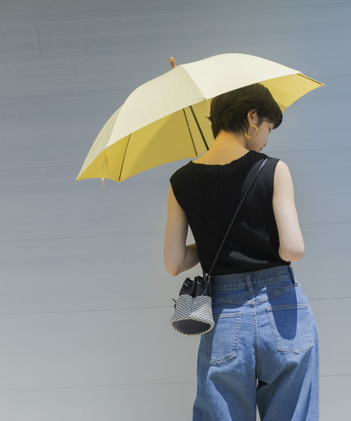 URBAN RESEARCH（アーバンリサーチ）の「『晴雨兼用』バンブーパラソル（長傘・レディース・イエロー/ドット/ブラック・-）」の12枚目の写真