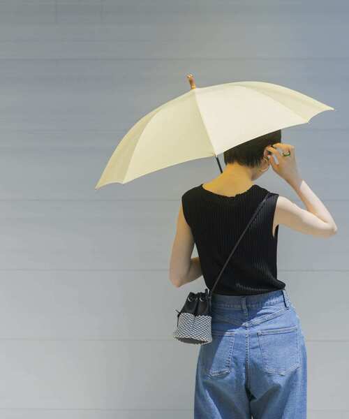 URBAN RESEARCH（アーバンリサーチ）の「『晴雨兼用』バンブーパラソル（長傘・レディース・イエロー/ドット/ブラック・-）」の11枚目の写真