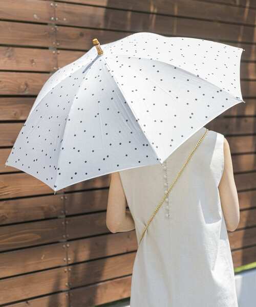 URBAN RESEARCH（アーバンリサーチ）の「『晴雨兼用』バンブーパラソル（長傘・レディース・イエロー/ドット/ブラック・-）」の10枚目の写真