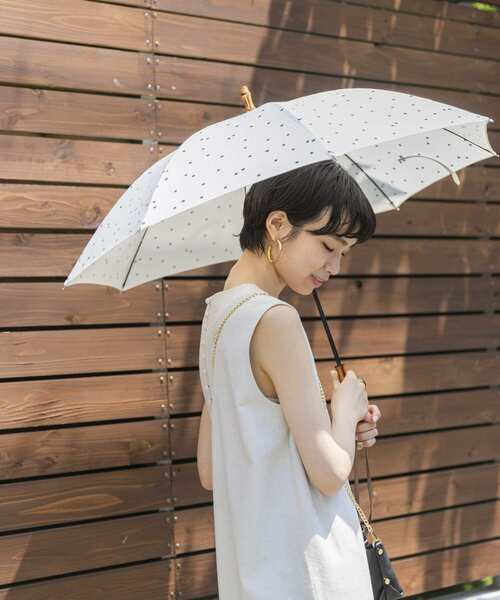 URBAN RESEARCH（アーバンリサーチ）の「『晴雨兼用』バンブーパラソル（長傘・レディース・イエロー/ドット/ブラック・-）」の15枚目の写真