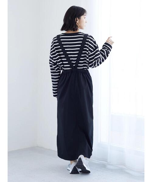 Green　Parks（グリーンパークス）の「スポーティジャンパースカート（ワンピース・レディース・カーキ/ブラック・FREE）」の4枚目の写真