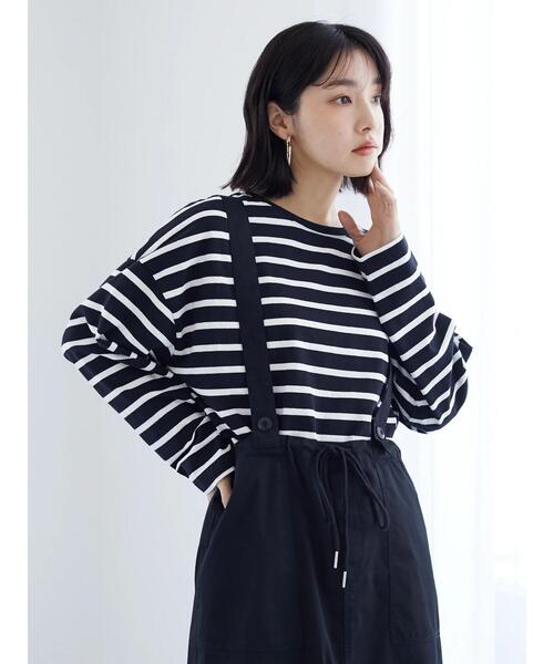 Green　Parks（グリーンパークス）の「スポーティジャンパースカート（ワンピース・レディース・カーキ/ブラック・FREE）」の6枚目の写真