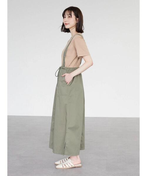 Green　Parks（グリーンパークス）の「スポーティジャンパースカート（ワンピース・レディース・カーキ/ブラック・FREE）」の12枚目の写真