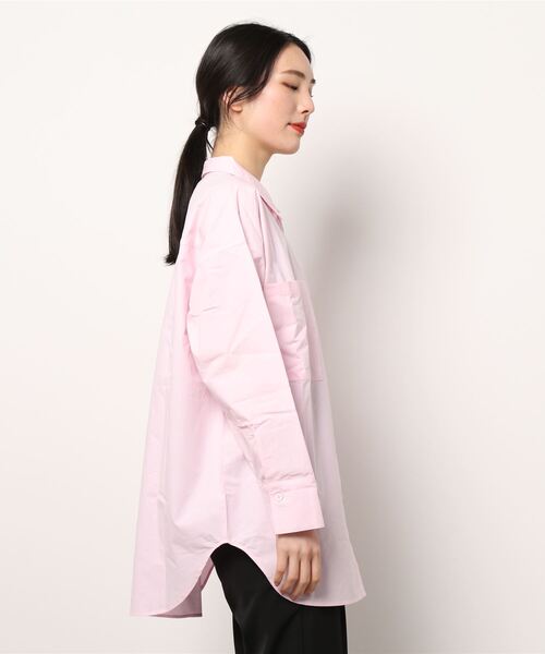 notch.（ノッチ）の「ビックポケットオーバーサイズシャツ（シャツ/ブラウス・レディース・ピンク/ブルー/オフホワイト・M）」の4枚目の写真