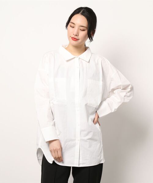 notch.（ノッチ）の「ビックポケットオーバーサイズシャツ（シャツ/ブラウス・レディース・ピンク/ブルー/オフホワイト・M）」の14枚目の写真