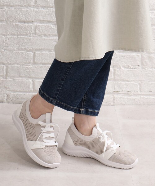 SHOO・LA・RUE（シューラルー）の「◆ニットスニーカー（スニーカー・レディース・グレー/サンドベージュ/ブラック・35/45）」の7枚目の写真