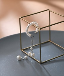 パール フープ ドロップ 結婚式 お呼ばれ イヤーカフ