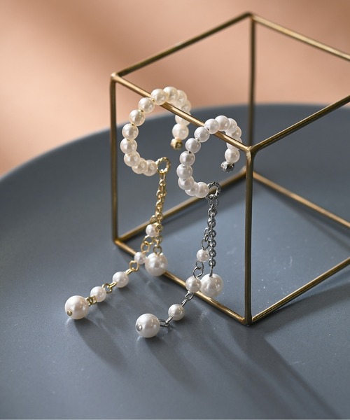 Kana（カナ）の「パール フープ ドロップ 結婚式 お呼ばれ イヤーカフ（イヤーカフ・レディース・シルバー/ゴールド・フリー）」の19枚目の写真