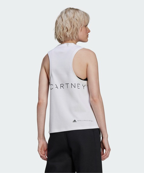 adidas by Stella McCartney(アディダスバイステラマッカートニー)の「【adidas by Stella McCartney】ADIDAS BY STELLA MCCARTNEY スポーツウェア ロゴタンクトップ (レディース)(タンクトップ・レディース・ホワイト/ブラック/パープル・SMALL/MEDIUM/LARGE/X-LARGE)」の4枚目の写真