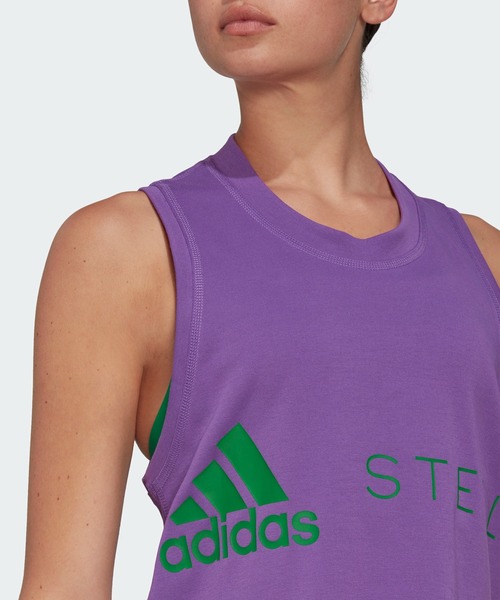 adidas by Stella McCartney(アディダスバイステラマッカートニー)の「【adidas by Stella McCartney】ADIDAS BY STELLA MCCARTNEY スポーツウェア ロゴタンクトップ (レディース)(タンクトップ・レディース・ホワイト/ブラック/パープル・SMALL/MEDIUM/LARGE/X-LARGE)」の14枚目の写真