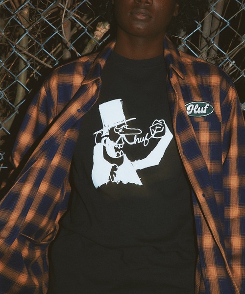 HUF(ハフ)の「DASTARDLY TEE / HUF プリント Tシャツ(Tシャツ/カットソー・メンズ・ホワイト/ブラック・SMALL/MEDIUM/LARGE/X-LARGE/XX-LARGE)」の5枚目の写真