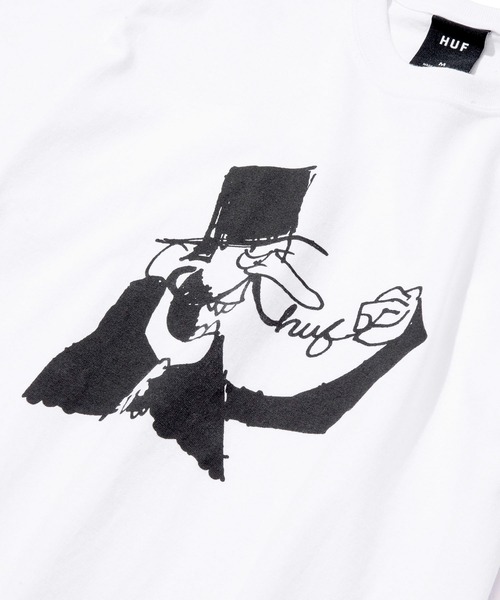HUF(ハフ)の「DASTARDLY TEE / HUF プリント Tシャツ(Tシャツ/カットソー・メンズ・ホワイト/ブラック・SMALL/MEDIUM/LARGE/X-LARGE/XX-LARGE)」の9枚目の写真