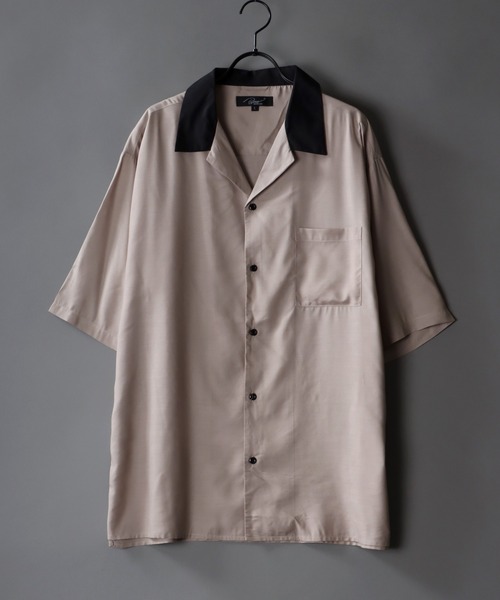 SITRY（シトリー）の「Oversize Drop shoulder Cleric Open Collar Shirt/オーバーサイズ ドロップショルダー クレリック オープンカラー シャツ（シャツ/ブラウス・メンズ・ホワイト/チャコールグレー/ブラック/ブルーグリーン/グレイッシュベージュ/グレイッシュブルー・M/L）」の5枚目の写真