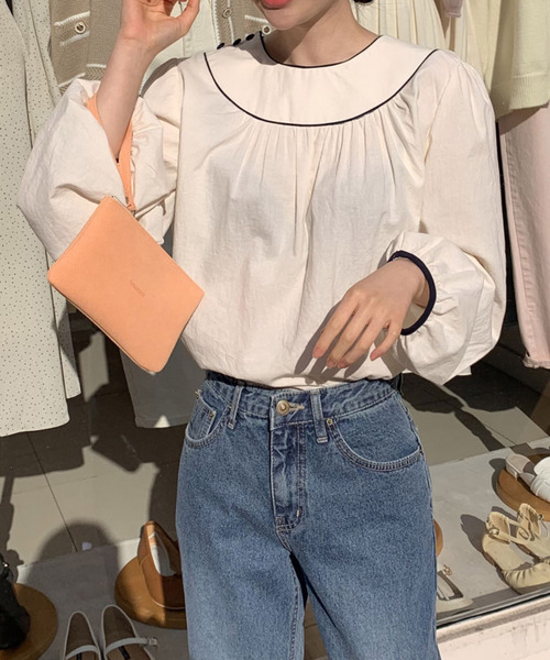 セール パイピングラウンドネックブラウス シャツ ブラウス Bifrost ビフレスト のファッション通販 Zozotown