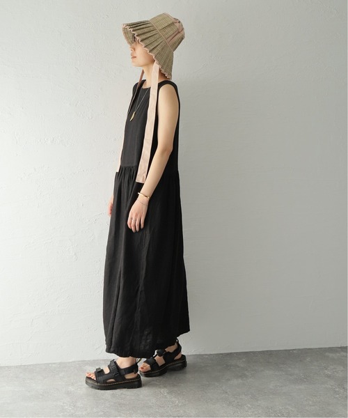 ARMEN(アーメン)の「【ARMEN/アーメン】 LINEN PLAIN BOAT NECK N/S OP:ワンピース(ワンピース・レディース・チャコールグレー/ブラック・SMALL)」の18枚目の写真
