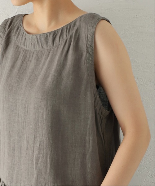 ARMEN(アーメン)の「【ARMEN/アーメン】 LINEN PLAIN BOAT NECK N/S OP:ワンピース(ワンピース・レディース・チャコールグレー/ブラック・SMALL)」の11枚目の写真
