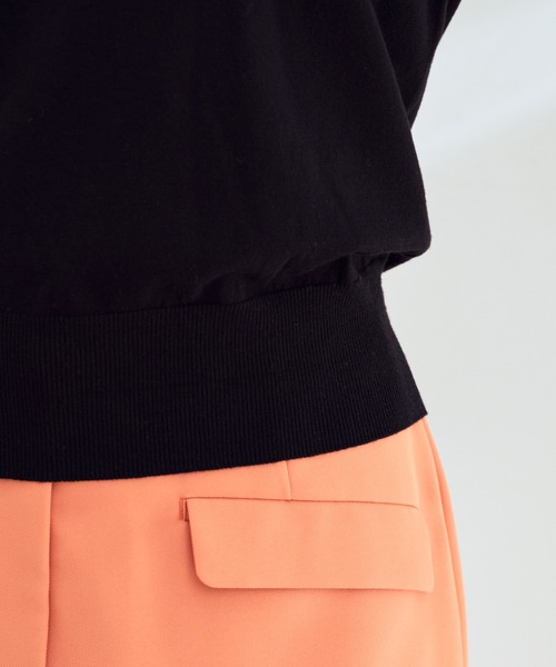 VIS(ビス)の「【接触冷感】ハーフスリーブベーシックニット(ニット/セーター・レディース・ブラック/ホワイト/ブラウン系その他2/グリーン/ピンク系その他2・FREE)」の11枚目の写真