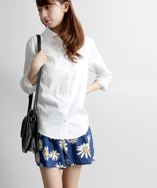 WEGO（ウィゴー）の「WEGO/綿麻ハイウエストタックキュロット（その他パンツ・レディース・ブラック/ブルー/その他1・FREE）」の3枚目の写真