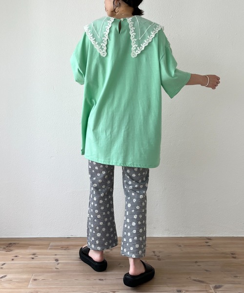 wee9s(ウィークス)の「daisy flare pants / デイジーフレアパンツ(スウェットパンツ・レディース・ブラック/レッド・FREE)」の13枚目の写真