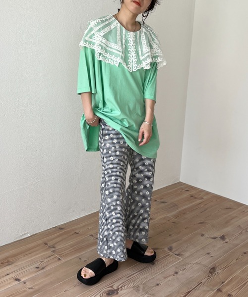 wee9s(ウィークス)の「daisy flare pants / デイジーフレアパンツ(スウェットパンツ・レディース・ブラック/レッド・FREE)」の16枚目の写真