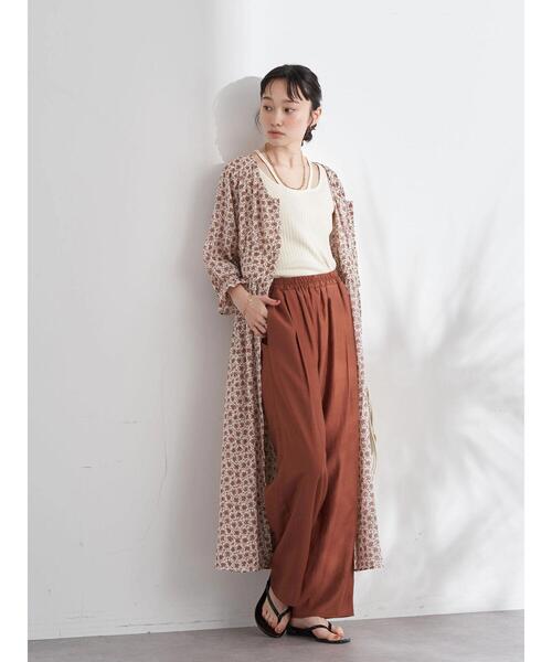 earth music&ecology（アースミュージックアンドエコロジー）の「フラワーVネックハオリワンピース（ワンピース・レディース・ブラック/レッド系その他5・FREE）」の9枚目の写真