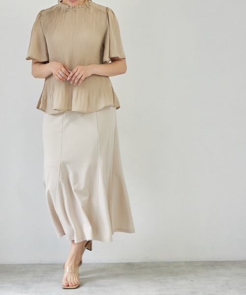 deux amour（ドゥーザムール）の「マーメイドスカート（スカート・レディース・ベージュ/ライム/ブラック・MEDIUM）」の15枚目の写真