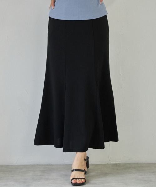 deux amour（ドゥーザムール）の「マーメイドスカート（スカート・レディース・ベージュ/ライム/ブラック・MEDIUM）」の4枚目の写真