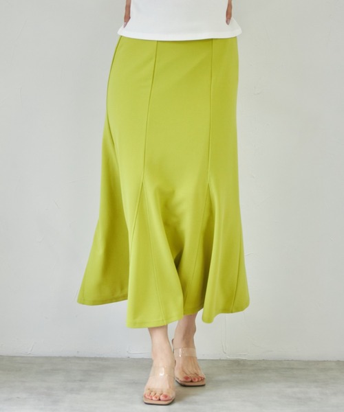 deux amour（ドゥーザムール）の「マーメイドスカート（スカート・レディース・ベージュ/ライム/ブラック・MEDIUM）」の22枚目の写真