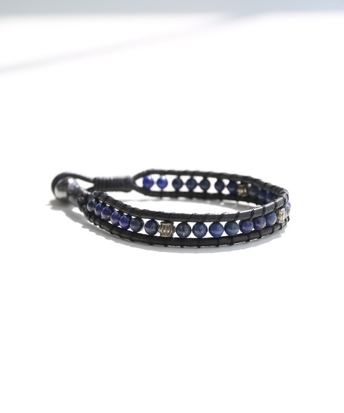 minsobi（ミンソビ）の「ビーズブレスレット（ブレスレット・メンズ・ブラック/ネイビー/ブラウン・FREE）」の3枚目の写真