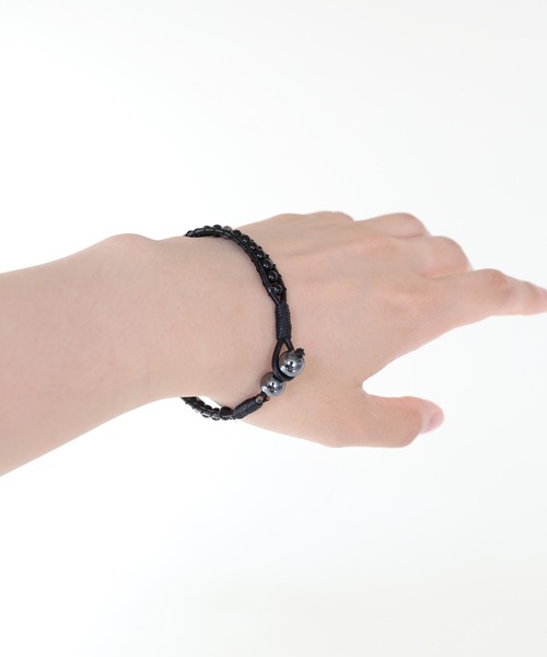 minsobi（ミンソビ）の「ビーズブレスレット（ブレスレット・メンズ・ブラック/ネイビー/ブラウン・FREE）」の7枚目の写真