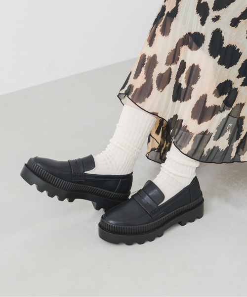 EVOL（イーボル）の「【EVOL】2段ソール厚底コインローファー IT9863（ローファー・レディース・ブラック/アイボリー/ブラック系その他・LL/S/M/L）」の3枚目の写真