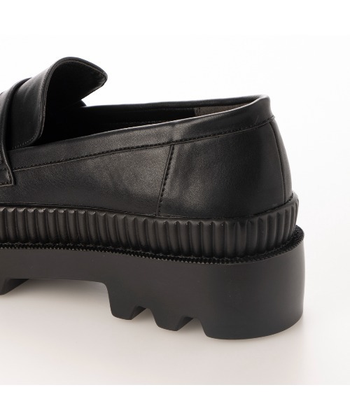 EVOL（イーボル）の「【EVOL】2段ソール厚底コインローファー IT9863（ローファー・レディース・ブラック/アイボリー/ブラック系その他・LL/S/M/L）」の8枚目の写真