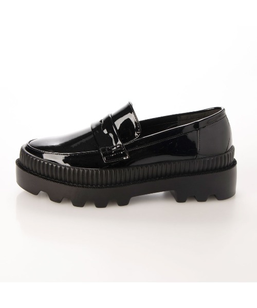 EVOL（イーボル）の「【EVOL】2段ソール厚底コインローファー IT9863（ローファー・レディース・ブラック/アイボリー/ブラック系その他・LL/S/M/L）」の10枚目の写真