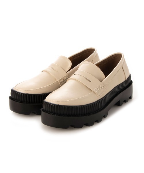 EVOL（イーボル）の「【EVOL】2段ソール厚底コインローファー IT9863（ローファー・レディース・ブラック/アイボリー/ブラック系その他・LL/S/M/L）」の14枚目の写真