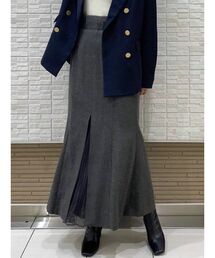 MERCURYDUO | チュールドッキングウールツイルマーメイドスカート(スカート)