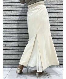 MERCURYDUO | チュールドッキングウールツイルマーメイドスカート(スカート)