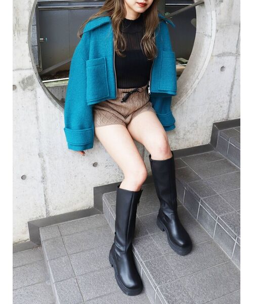 MURUA（ムルーア）の「エンジニアロングブーツ（ブーツ・レディース・アイボリー/ブラック・35/36/37）」の16枚目の写真