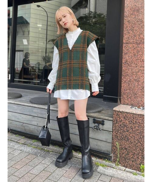 MURUA（ムルーア）の「エンジニアロングブーツ（ブーツ・レディース・アイボリー/ブラック・35/36/37）」の20枚目の写真