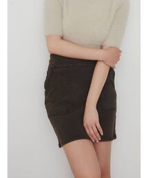 フロントポケットデニムスカート【セットアップ着用可能】