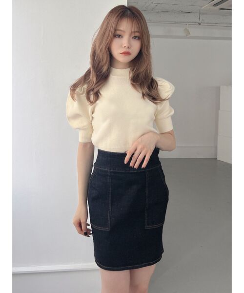 RESEXXY(リゼクシー)の「フロントポケットデニムスカート【セットアップ着用可能】(デニムスカート・レディース・インディゴブルー/パープル/ブラウン・FREE)」の10枚目の写真