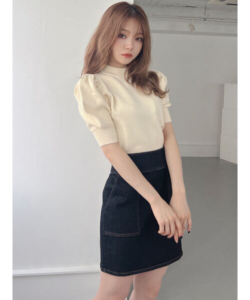 RESEXXY(リゼクシー)の「フロントポケットデニムスカート【セットアップ着用可能】(デニムスカート・レディース・インディゴブルー/パープル/ブラウン・FREE)」の11枚目の写真