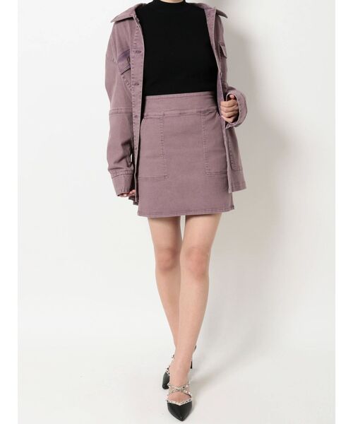 RESEXXY(リゼクシー)の「フロントポケットデニムスカート【セットアップ着用可能】(デニムスカート・レディース・インディゴブルー/パープル/ブラウン・FREE)」の21枚目の写真